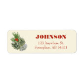 Pinecones & Bessen Kerstvakantie Labels (Voorkant)