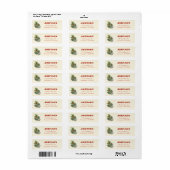Pinecones & Bessen Kerstvakantie Labels (Full Sheet)
