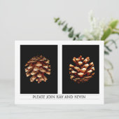 Pinecones bruiloft nodigt uit kaart (Staand voorkant)