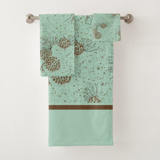 Pinecones Cabin Bad Handdoek (Insitu)