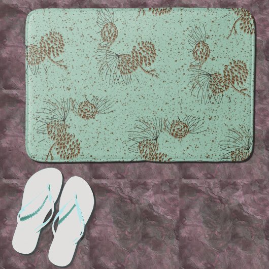Pinecones Cabin Badmat