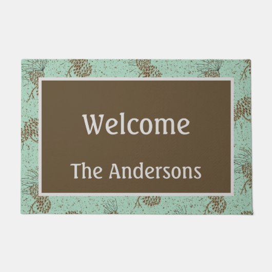 Pinecones Cabin Deurmat (Voorkant)