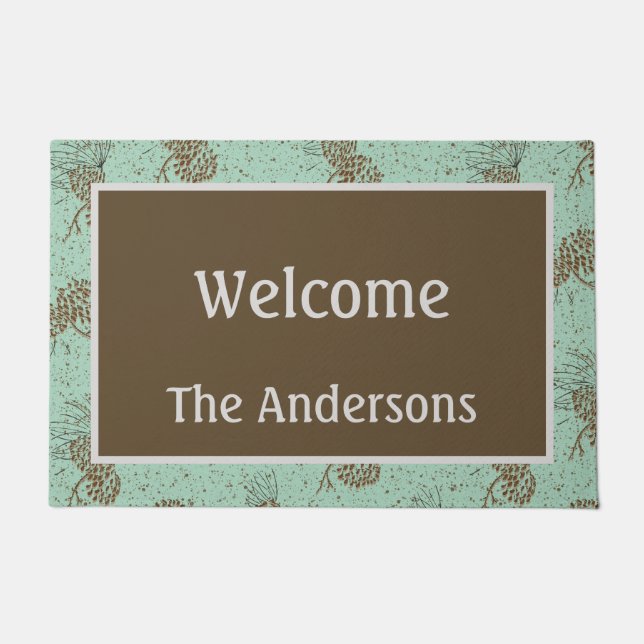 Pinecones Cabin Deurmat (Voorkant)