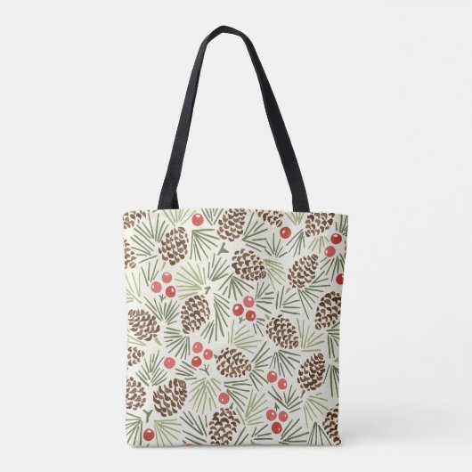 Pinecones Christmas-Tas Tote Bag (Achterkant)