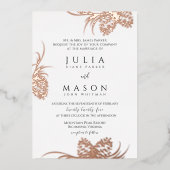 Pinecones en Barn Wood Folie Invitation Folie Uitnodiging (Voorkant)