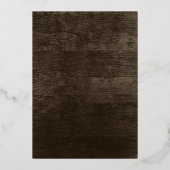 Pinecones en Barn Wood Folie Invitation Folie Uitnodiging (Achterkant)