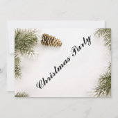 Pinecones en kerstboombladeren uitnodiging (Achterkant)