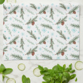 Pinecones en Snowflakes Theedoek (Gevouwen)