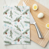 Pinecones en Snowflakes Theedoek (Quarter Fold)