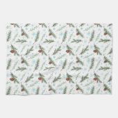 Pinecones en Snowflakes Theedoek (Horizontaal)
