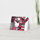 Pinecones Evergreens Red Berries Love Note Card Bedankkaart (Voorkant)
