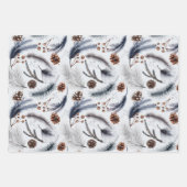 Pinecones Festive Winter of Kerstbotanisch Inpakpapier Vel (Voorkant 2)