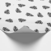 Pinecones in zwart-wit cadeaupapier (Hoek)