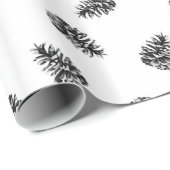 Pinecones in zwart-wit cadeaupapier (Rol Hoek)