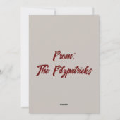 Pinecones Merry Kerstmis Feestdagenkaart (Achterkant)