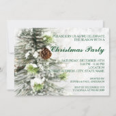 Pinecones op de uitnodiging van het sneeuwkerstfee (Voorkant)