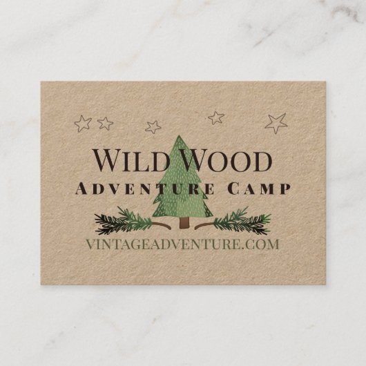 Pinecones Pine Tree Forest Thema  Adventure Visitekaartje (Voorkant)