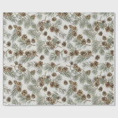  Pinecones Pine Wrapping Paper Gift Wrap Cadeaupapier (Vlak)