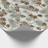  Pinecones Pine Wrapping Paper Gift Wrap Cadeaupapier (Hoek)