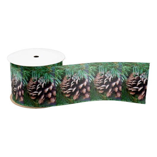 Pinecones Satijnen Lint (Spoel)