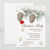 Pinecones, Snowflakes kerst in korrel Kaart (Voorkant / Achterkant)