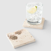 Pinecones Stone Coaster Stenen Onderzetter (Zijkant)