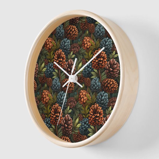 Pinecones Wandklok (Hoek)
