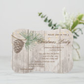 Pinecones, Wood Texture kerstman Kaart (Staand voorkant)