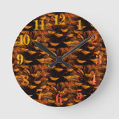 Pineconpatroon rustige herfst natuur ronde klok (Voorkant)