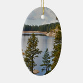 Pinecrest Lake Californië in augustus Keramisch Ornament (Rechts)