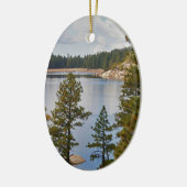 Pinecrest Lake Californië in augustus Keramisch Ornament (Links)