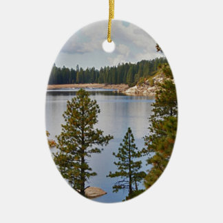 Pinecrest Lake Californië in augustus Keramisch Ornament