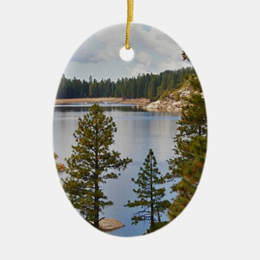 Pinecrest Lake Californië in augustus Keramisch Ornament (Voorkant)