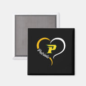 Pinecrest Patriots Logo Half Heart Slogan Hs Magneet (Voorkant / Achterkant)