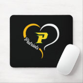 Pinecrest Patriots Logo Half Heart Slogan Hs Muismat (Met muis)