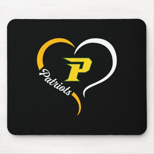 Pinecrest Patriots Logo Half Heart Slogan Hs Muismat (Voorkant)