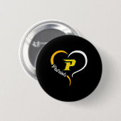 Pinecrest Patriots Logo Half Heart Slogan Hs Ronde Button 5,7 Cm (Voorkant /achterkant)
