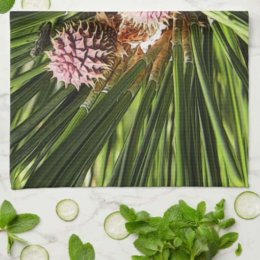 Pineflower Theedoek (Gevouwen)