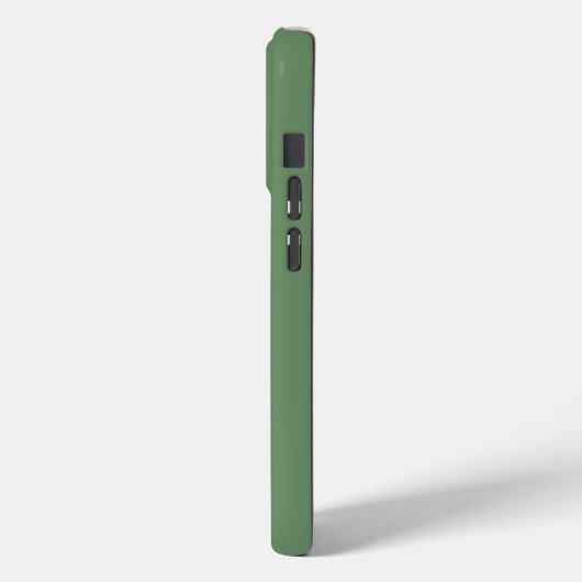 Pinegroen Effen Kleur Witte Initialen Case-Mate iPhone Case (Achterkant / Links)