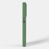 Pinegroen Effen Kleur Witte Initialen Case-Mate iPhone Case (Achterkant / Rechts)
