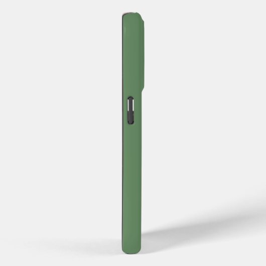 Pinegroen Effen Kleur Witte Initialen Case-Mate iPhone Case (Achterkant / Rechts)