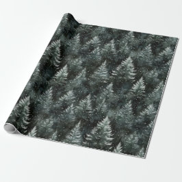 Pinegroene kerstbomen cadeaupapier