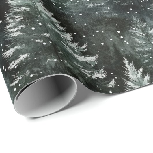 Pinegroene kerstbomen cadeaupapier (Rol Hoek)