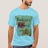 Pinehurst is de plek om te zwemmen, abstracte kuns t-shirt (Voorkant)