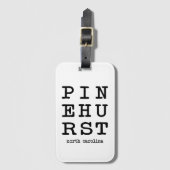 Pinehurst NC North Carolina Welkomstbezoeker Gift Bagagelabel (Voorkant (verticaal))