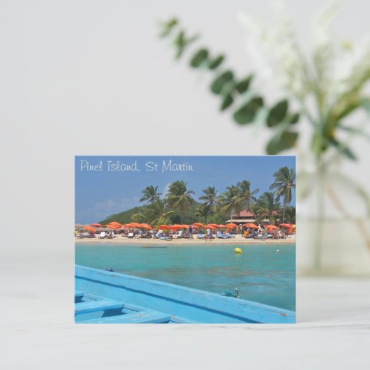 Pinel Island St Martin SXM Briefkaart (Staand voorkant)