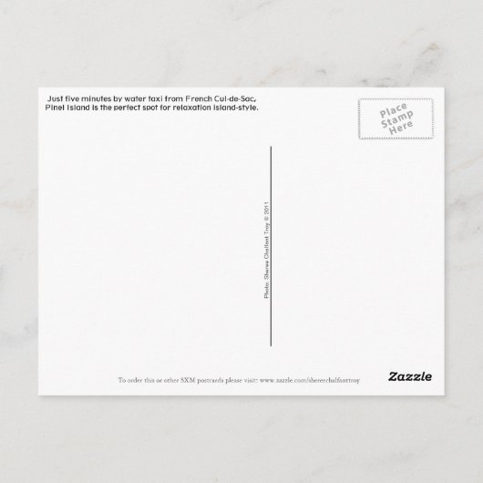 Pinel Island St Martin SXM Briefkaart (Achterkant)