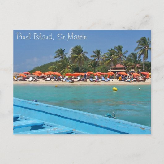 Pinel Island St Martin SXM Briefkaart (Voorkant)