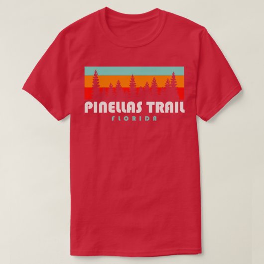 Pinellas Trail Pinellas County, Florida Retro Tree T-shirt (Design voorkant)