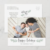 Pineneedle fijne feestdagen moderne foto (Voorkant / Achterkant)